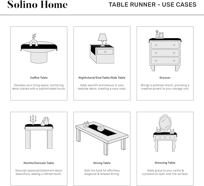 Solino Home Linen Small Table Runner 60 Inches - Athena, 100% Pure Linen Golden Nugget Table Runner 14 x 60 Inch Ideal for Dresser and Coffee Tables, Spring, Easter