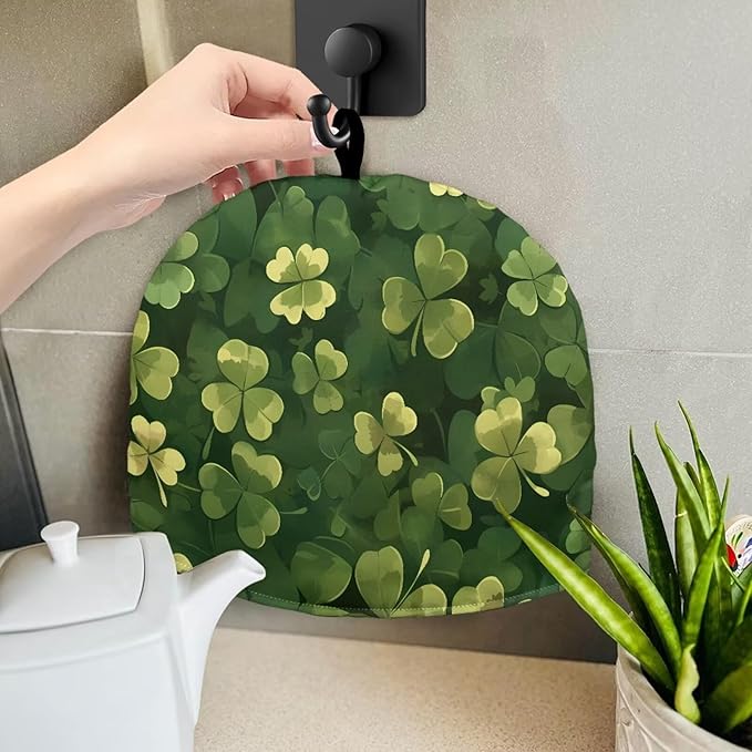 Lucky Shamrock Tea Cozy for Teapot Insulated Spider Tea Cozies Covers Soft & Washable Green Teapot Insulation Cover Small Breakfast Warmer