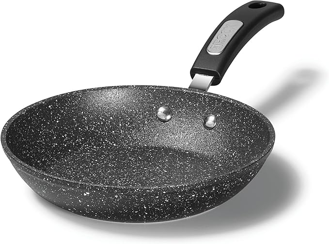 Starfrit The Rock 28 cm (11") Non-Stick Fry Pan - Durable Forged Aluminum - Oven Safe - PFOA Free - Easy to Clean - Black