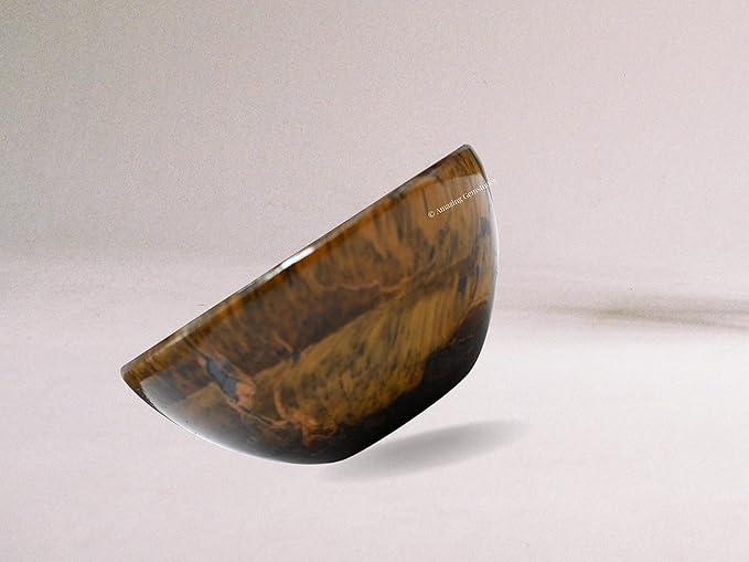 Tiger Eye Crystal Bowl - 2 Inch Decorative Bowls for Room and Home Decor - Gemstone Healing Crystals for Elegant Display, Positive Energy Balance and Gift