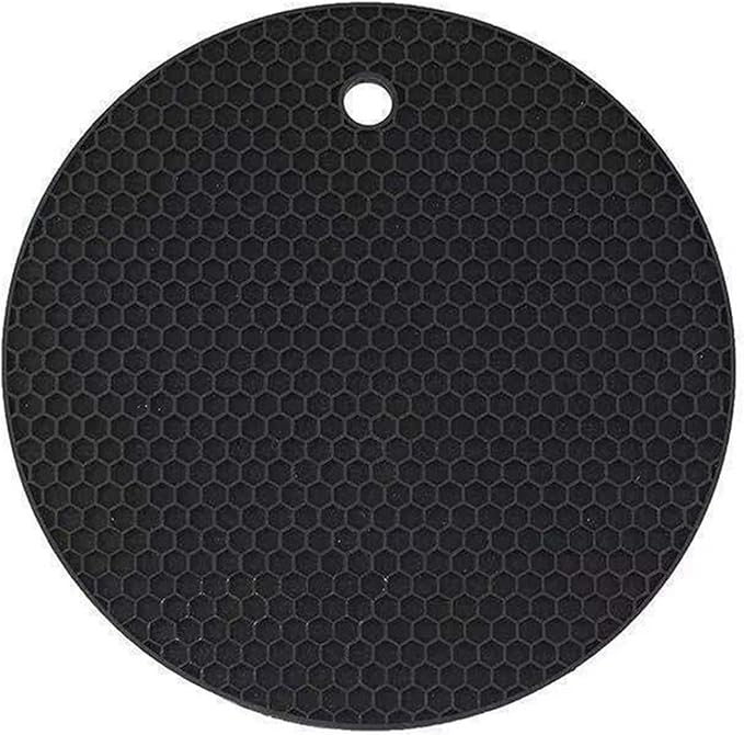 Silicone Mat Coaster Food Grade Material Placemat Non-Slip Table Mat Kitchen Accessories Gadgets Round Cup Mat 4pcs(Large,18cm x 18cm(7.09in))