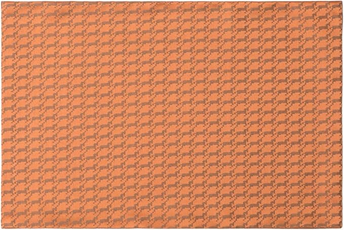 Luxury Retro placemats for Kitchen Dinner Indoor Table Washable Fabric Art Place Mats Non-Slip Heat Kitchen(J Orange)