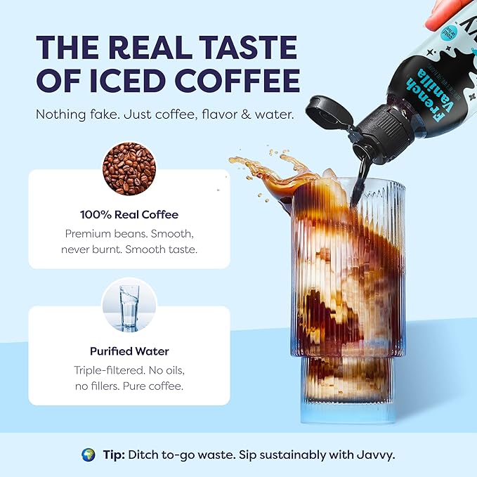 Coffee Concentrate - Cold Brew Coffee, Perfect for Hot or Iced Instant Coffees, Hot Drinks, Cold Brew Concentrate, 35 Servings - French Vanilla