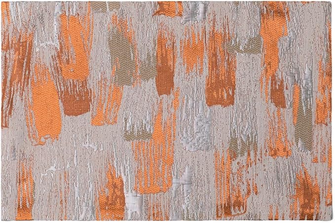 Farmhouse Dining Table Indoor Outdoor Placemat Jacquard Luxury Fabrics Non-Slip Heat Kitchen Table Mats(J liujin Gold)