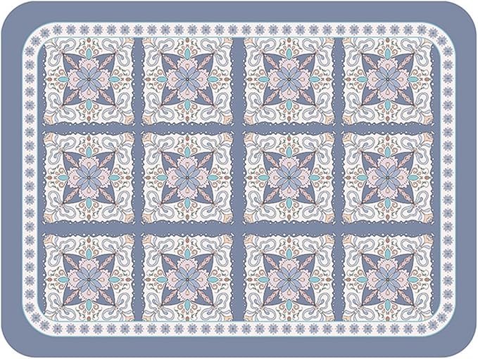 Classic Artwork Modern PU Placemats Non Slip for Dining Table Wipeable Reusable Plastic Tableware Dishwaser Home Decor(Classic-5)