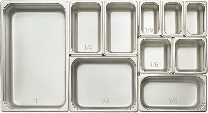 Winco SPF1 1-1/4-Inch Pan, Full,Stainless Steel,Medium