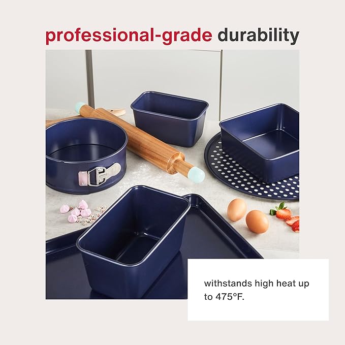Zyliss E980191 Non-Stick Baking Tray | Carbon Steel | Dark Blue | Baking Tin/Bakeware/Roasting | Dishwasher Safe | 5 Year Guarantee
