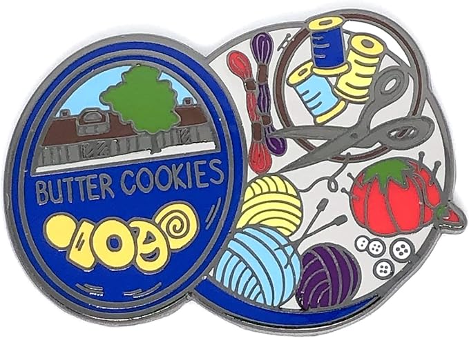 Cookie Tin Craft Supplies Needle Minder - Black