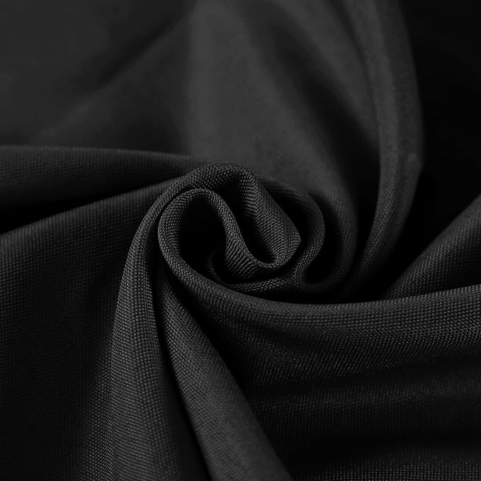 Fokitut 12 Pack Waterproof Rectangle Tablecloth, 60x120 Inch,Stain Resistant and Wrinkle Polyester Table Cloth, Fabric Table Cover for Kitchen Dining, Wedding, Party, Holiday Dinner-Black