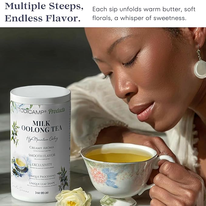 Milk Oolong Tea Loose Leaf – Premium Chinese Oolong Tea 1 lb | Double Milky Aroma & Smooth Taste | Bulk Loose Leaf Tea Tin | Afternoon & Asian Tea