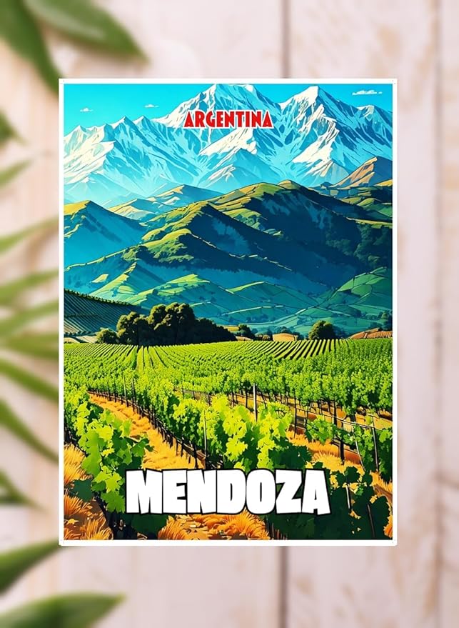 All South America Country Fridge Magnet Art Souvenir Gift Vintage Retro 2x3 (Argentina Mendoza)