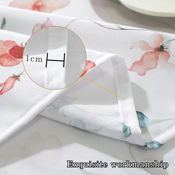 MATIRUG Spring Floral Tablecloth Rectangle 60x102 Inch,Wrinkle Free Flower Table Cloth, Washable Colorful Summer Chic Fabric Table Cloth for Picnic Patio Outdoor