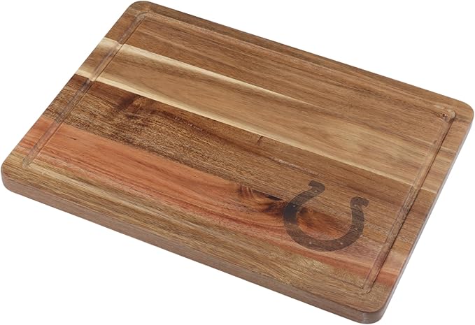 The Memory Company Officially Licensed NFL Acacia Cutting Board – 11.7" x 15.7" Durable Wood Chopping & Serving Board with Team Logo