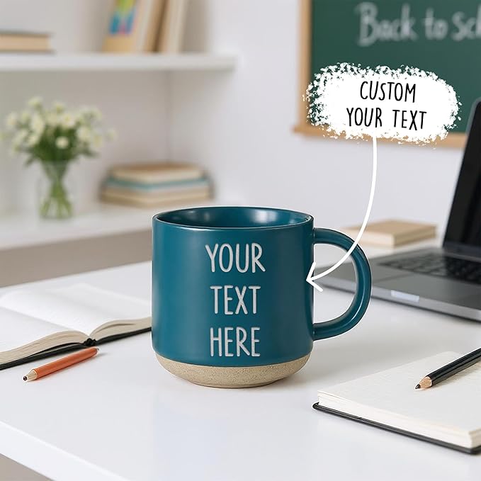 Custom Coffee Mug – Personalized Ceramic Cup with Name – 12 oz Cute Coffee Mugs – Unique Customized Gifts – Design Your Own Customizable Mug – Large Custom Cups for Men & Women