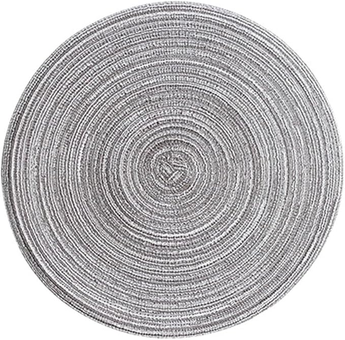 Table Mats Coasters Pad Round Stand for Mugs Anti Slip Drink Insulated Placemats Kitchen Furniture Doily(Dark Gray 18cm)