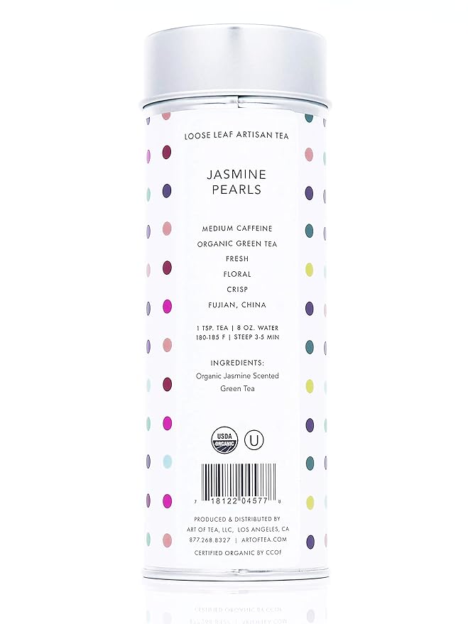 Art of Tea | Jasmine Pearls 3oz (Jasmine Tea) | Artisan Loose Leaf Tea Tin