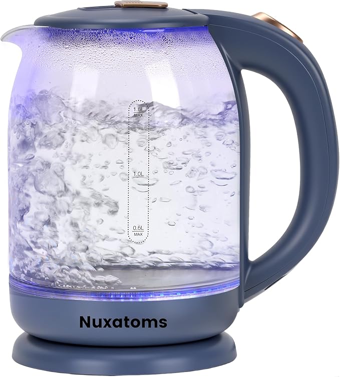 Household Electric Kettle, All 304 Stainless steel and No Plastic Contact, Automatic Shut-off,Borosilicate glass Visual Boiling, 2.0L Water Boiler & Tea Kettle Perfect For Tea & Coffee