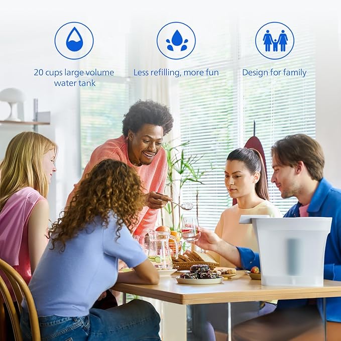 PHILIPS 20 Cup Water Filter Pitcher with Pro Filter - ADD5913, Rechargeable Water Dispenser, Water Purifier Filter for Fridge Door, 1 Pro Filter for 6 Months/180 Gallons, Reduces Lead & 57 impurities