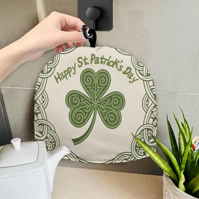 Lucky Shamrock Tea Cozy for Teapot Insulated Thick Tea Cozies Covers Dragonfly Teapot Insulation Cover Designed in England Breakfast Warmer