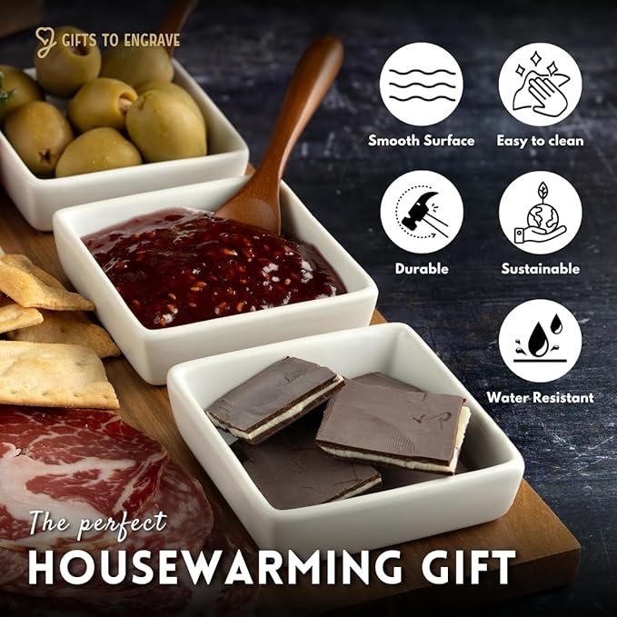 Personalized Housewarming Gifts, Custom Marble Charcuterie Cheese Board, Engraved House Warming Gifts New Home - Gift Ideas for Host, Gifts for Couples, Home Owners, Weddings