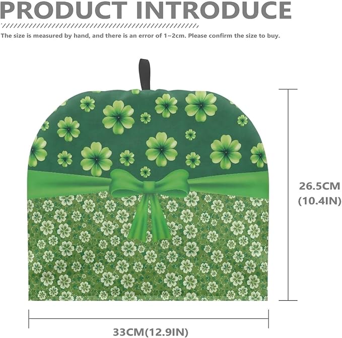 Shamrock Tea Cosy for Teapot Irish Holiday Decoration Tea Cosy for Teapot Thick Home Decorative Kettle Kitchen Dust Cover for St. Patrick's Day