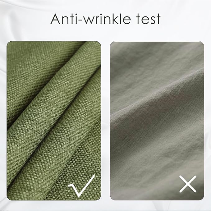 BALCONY & FALCON Table Cloth Rectangle, Faux Linen Tablecloth Spill Proof, Wipe Clean and Washable Table Cover for Dining Kitchen Outdoor Fall Thanksgiving Christmas Holidays (Moss Green, 55" x 71")
