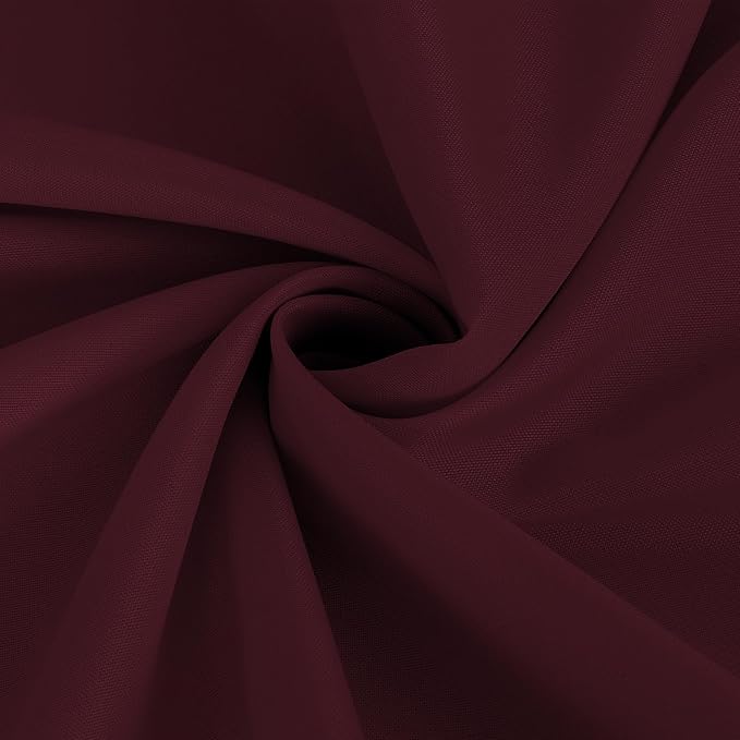 Fitable Burgundy Rectangle Table Clothes, 6 Pack - 90 x 156 Inch - Reusable and Washable Tablecloths, Polyester Fabric Table Covers for Wedding, Party, Banquet, Formal Events