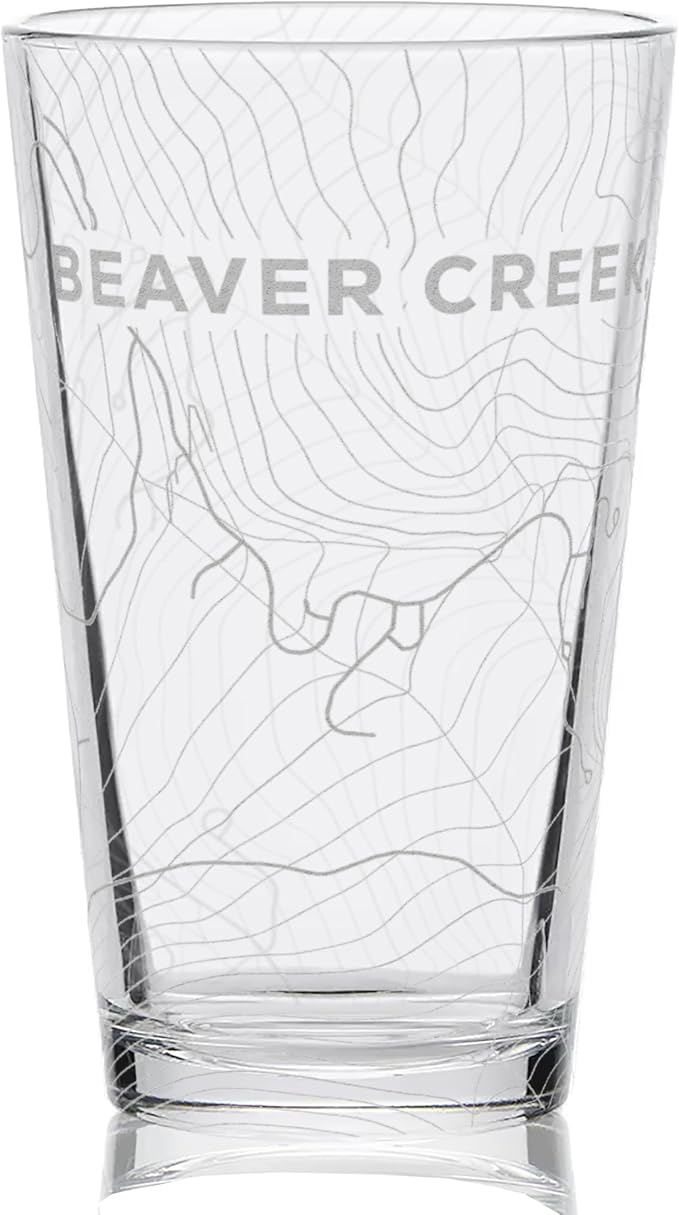 BEAVER CREEK COLORADO Engraved Pint Glass | Great Mountain Topography Map Gift Idea!