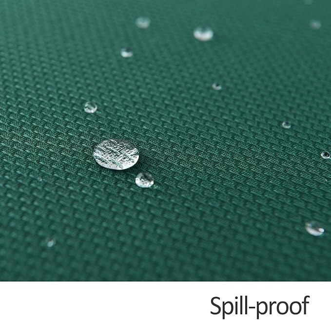 maxmill Round Textured Tablecloth Spill-Proof Wrinkle Free Soft Jacquard Table Cloth for Circular Table Cover, for Dining Room Buffet Banquet Parties Holiday Dinner, 70 Inch Hunter Green