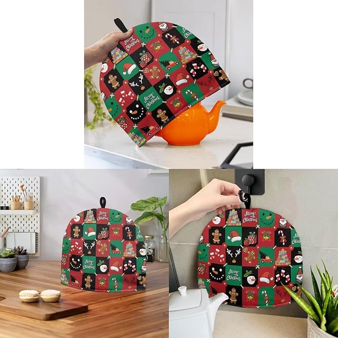 Christmas Snowman Gift Tea Cozy for Teapot, Mug - Insulated, Washable, Removable