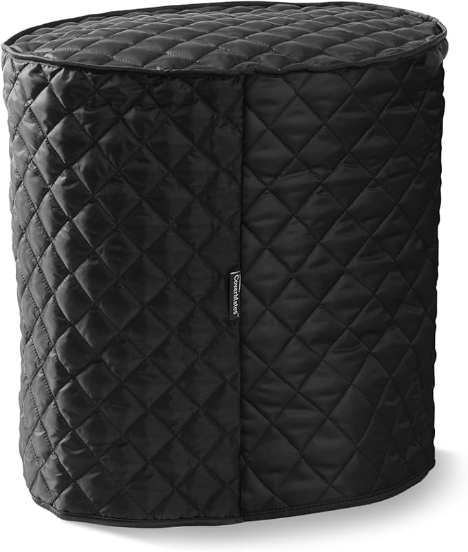 Covermates Keepsakes - Oval Appliance Cover - Dust Protection - Stain Resistant - Washable - Appliance Cover, Black