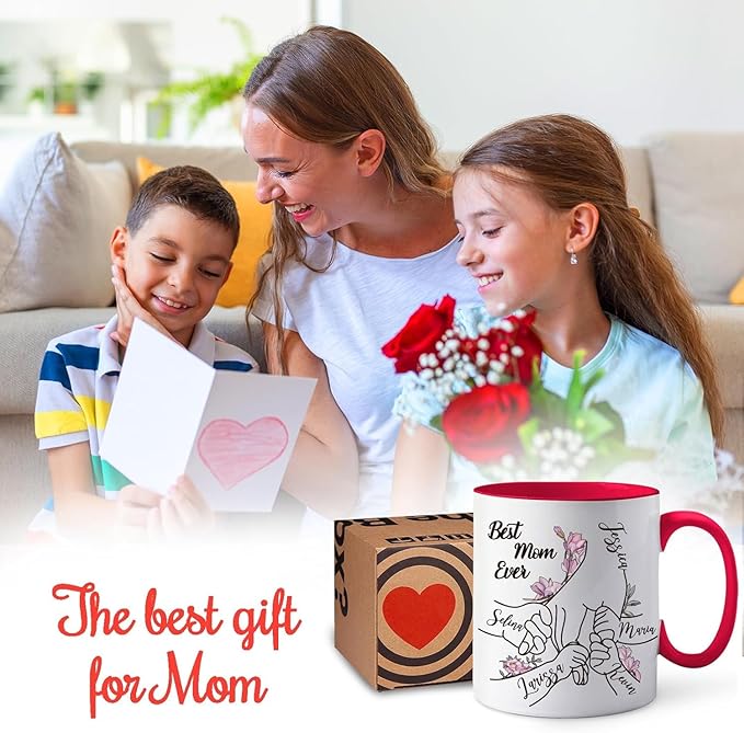 Personalized Coffee Mug with Photo Text Logo, 11OZ Custom Travel Cups, Personalized Valentine Birthday Employee Appreciation Gifts for Women Men Best Friend Office, Taza Personalizadas (mom mug)