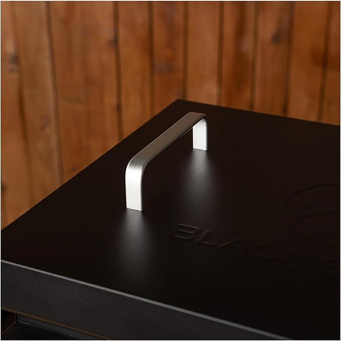 Blackstone 5079 Hard Cover Top Lid with Handle for 22" Griddle - Lightweight & Durable Storage Hood Cover - Powder Coated Steel - Flat Top Griddle Accessories Water Resistant Premium Model, Black
