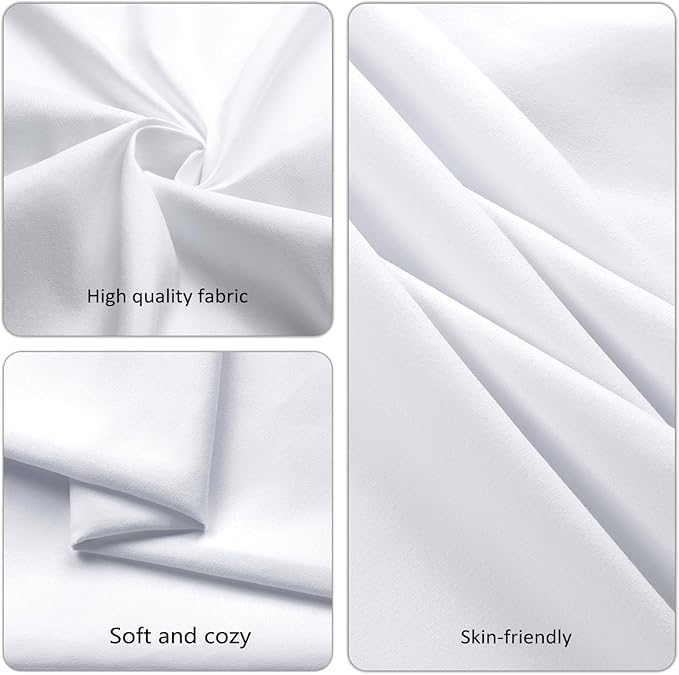 8 Pack White Table Cloth 60x102 Inch Rectangle Tablecloths for 6 Foot Rectangle Tables, Wrinkle Resistant Washable Polyester Fabric Rectangular Table Cover for Dining Banquet Wedding Party