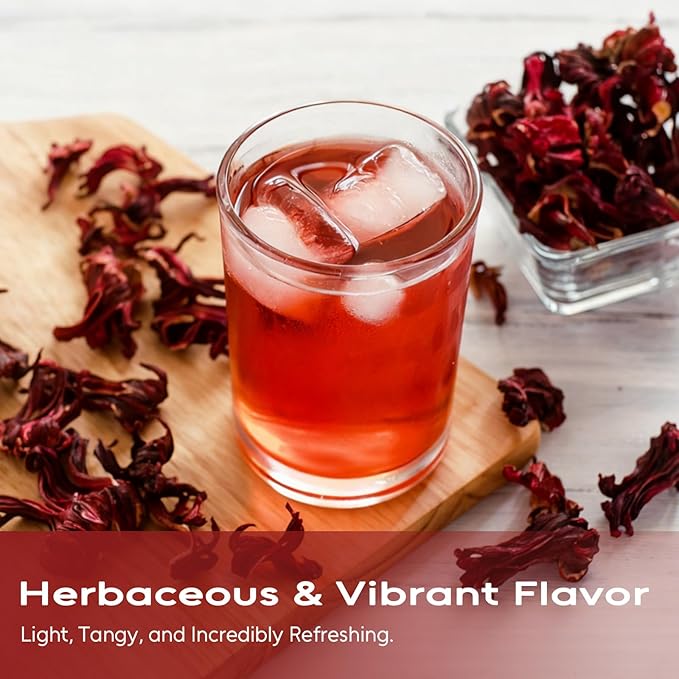 FullChea - Hibiscus Tea Bags, 1.5g*120 Counts - Te De Flor de Jamaica, Hibiscus Flowers Tea for Daily Wellness - Non-GMO - Caffeine-free - Rich in Antioxidants & Support Digestion