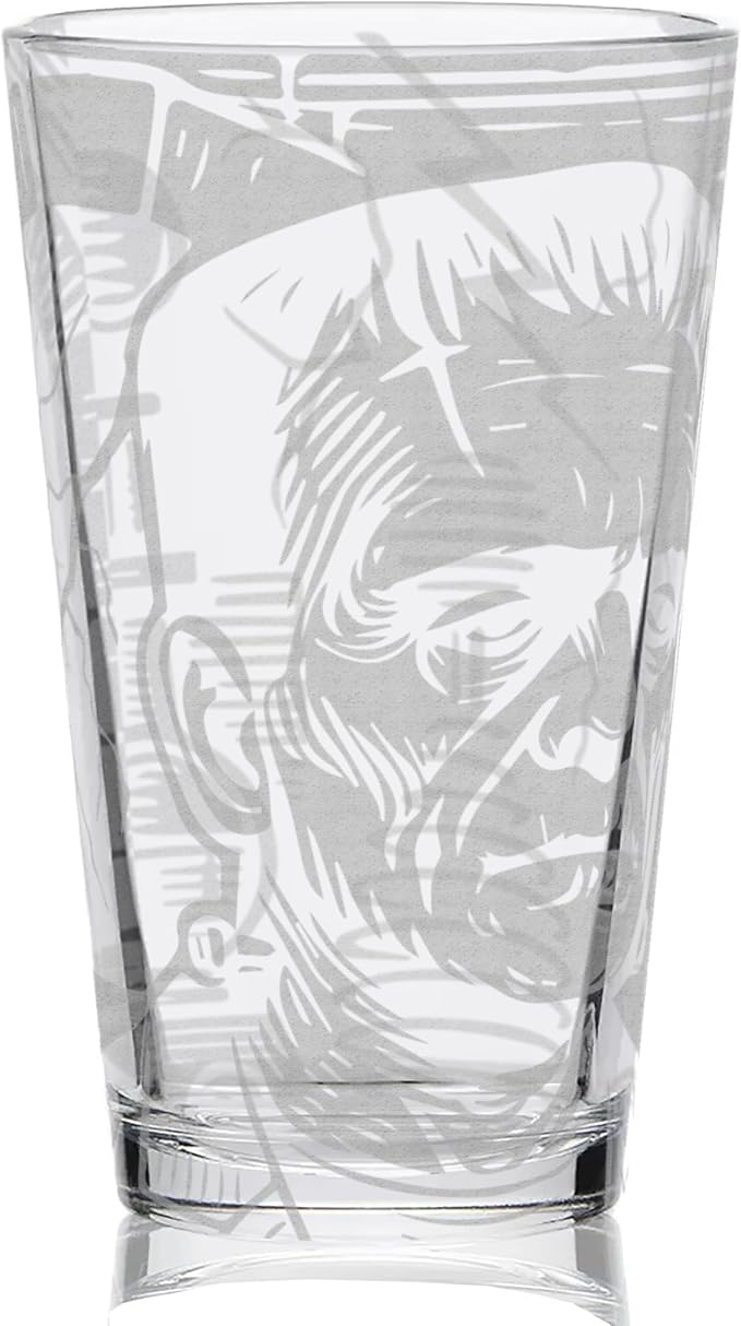 LumEngrave FRANKENSTEIN Engraved 16oz Beer Pint Glass | Great Classic Monster Scary Classic Novel Halloween Holiday Gift Idea & Decor!