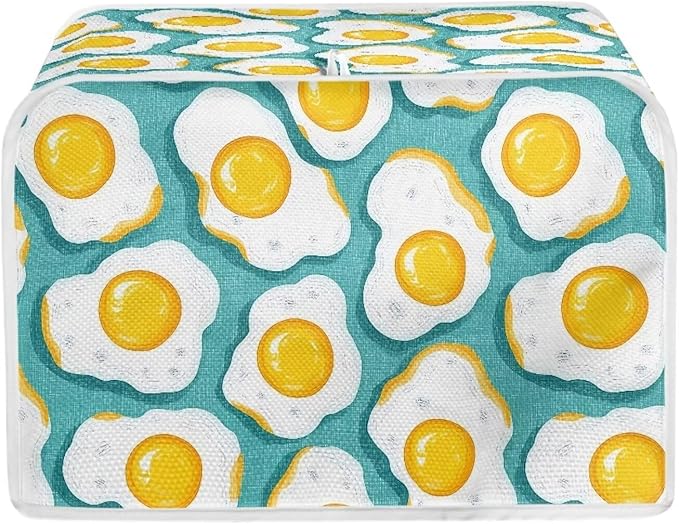 Doojoayie Fried Egg Toaster Cover Toaster Storage Bag Bread Maker Cover Stain Resistant for Kitchen 2 Slice Small Appliance Protector