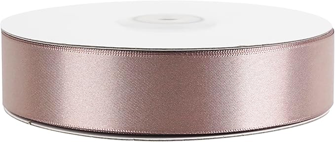 MEEDEE Dusty Rose Ribbon 1 Inch Dusty Rose Satin Ribbon Lux Double Faced Satin Ribbons by 50 Yards Polyester Pink Wrapping Ribbons for Crafts, Weddings, Flower Bouquet, Holiday Decorating