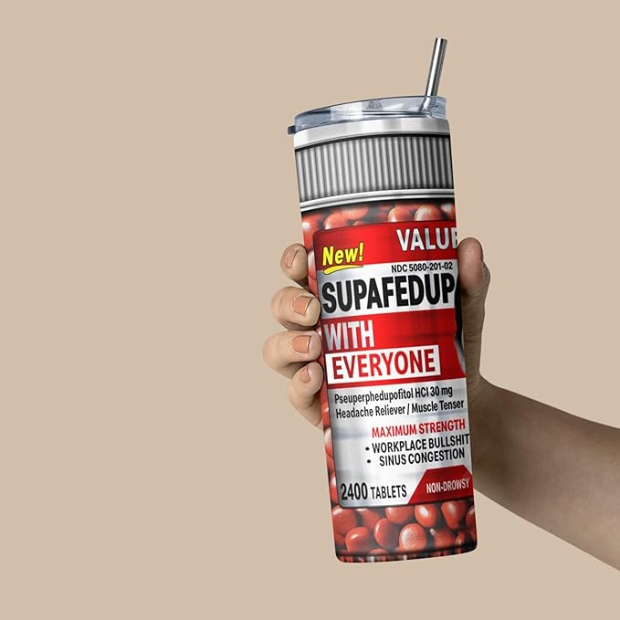 Funny Tumbler – Hilarious Gift-Inspired Parody Design, Custom Novelty Gift for Friends, Coworkers, or Gag Gift Lovers! (Sudafedup)
