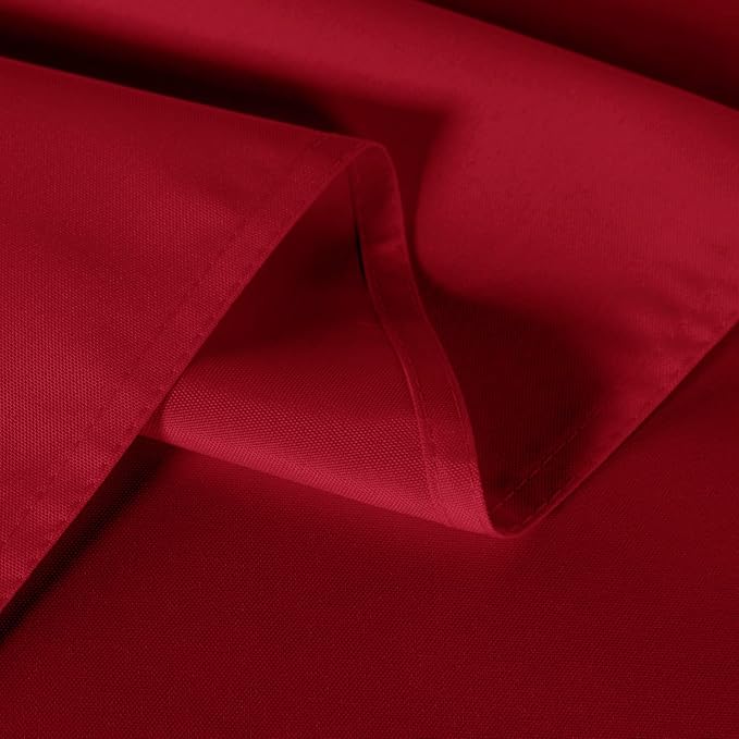 sancua 2 Pack Red Tablecloth 54 x 54 Inch, Stain and Wrinkle Resistant Square Table Cloth - Washable Polyester Table Cover for Dining Tables, Buffet Parties and Camping