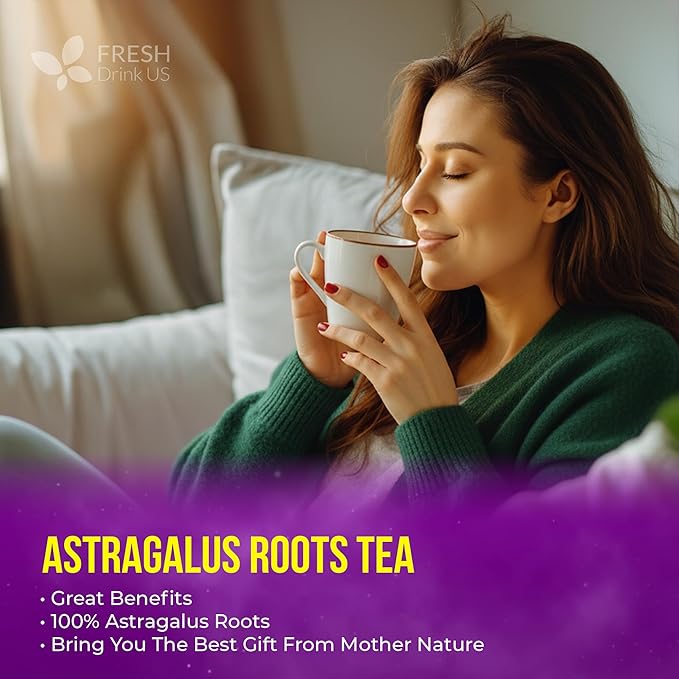 FreshDrinkUS, Premium 16oz Dried Astragalus Root Slices – 100% Natural Astragalus Root for Herbal Tea & Traditional Beverages – Natural, Clean Cut, No Additives. No Preservatives. Vegan
