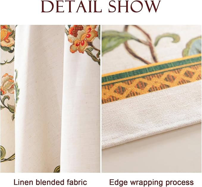 patdrea Designer Vintage Linen Round Tablecloth,French Floral Tablecloths,Wrinkle Free Table Cloth,Decorative Table Cover Cloth for Kitchen,Dining,Tea Party,Home,Christmas,Diameter 55"