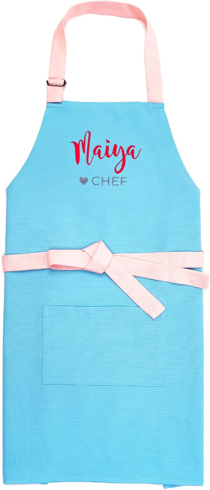 Personalized toddler apron for kitchen, custom cooking apron + chef hat set for kids, boy girl chef costume