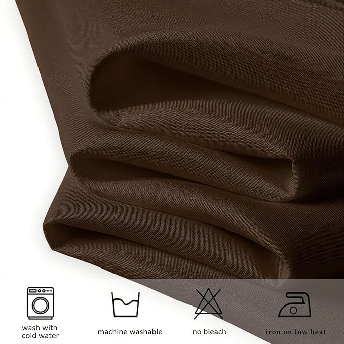 8 Pack Brown Tablecloth 60x126 Inch Rectangle Table Cloth for 8 Foot Rectangle Tables, Wrinkle Resistant Washable Polyester Fabric Rectangular Table Cover for Dining Banquet Wedding Party