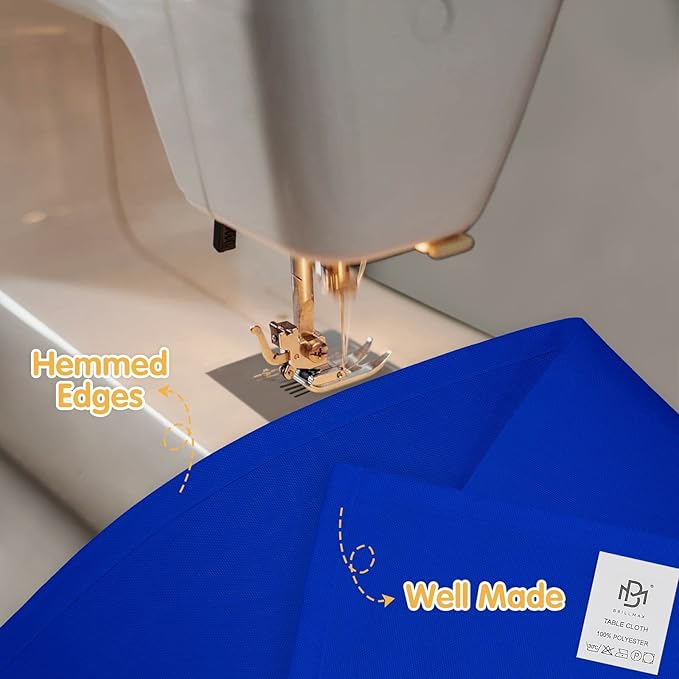BRILLMAX 6 Pack Royal Blue Tablecloths 60 x 102 Inch for 6ft Rectangle Tables - 150 GSM Polyester Fabric, 15" Standard Drop, Water, Stain & Wrinkle Resistant Cloth Cover for Wedding Dining Buffet