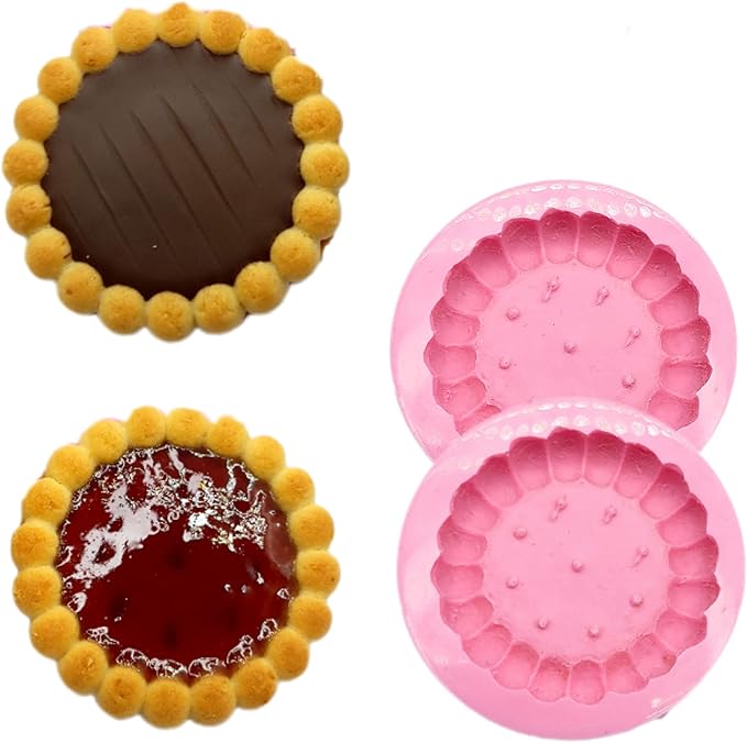 Tartlets cookie mold bundle of 2 molds cookie tart silicone mold wax melt mold candle dessert mold NS068