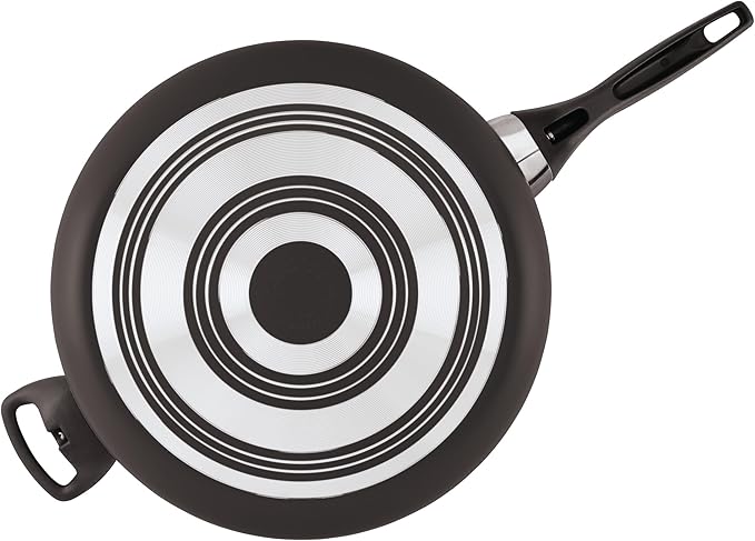 Farberware Dishwasher Safe Nonstick Jumbo Cooker/Saute Pan with Helper Handle - 6 Quart, Black