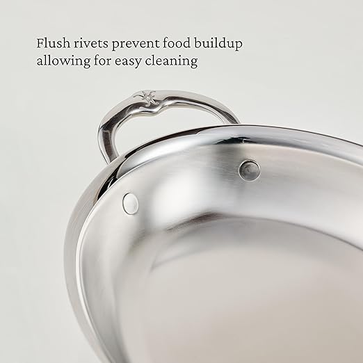 Hestan Provisions - Oval au Gratin Dish, Medium Clad Stainless Steel, 2.0 Quart (12.5" x 9.0")