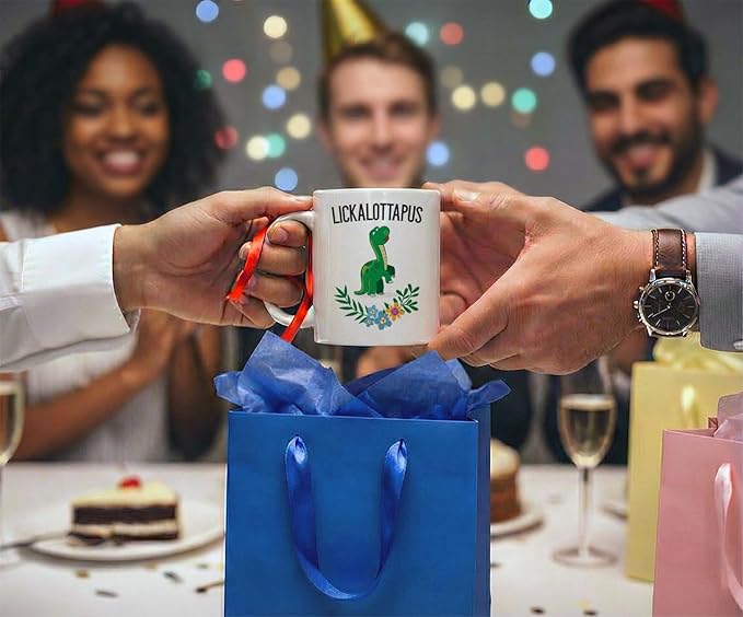 Casitika Funny Lesbian Gifts. Lickalottapus 11 ounce LGBT Coffee Mug. Gift Idea for Gay Girlfriend or Friend on Her Birthday or Anniversary. (White)