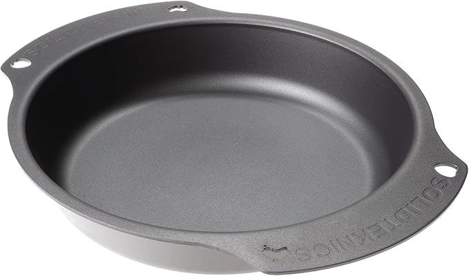 SOLIDTEKNICS AUS-ION Lightning Oven to Table Skillet with Lil Flippa & Pan Scraper, Naturally Seasoned Iron Pan for Everyday Cooking - 9.5 Inch Lightweight Cast Iron Alternative, Non-Toxic Cookware